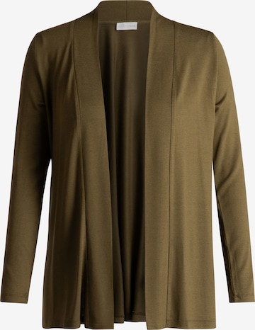 BASE LEVEL Knit Cardigan in Green: front