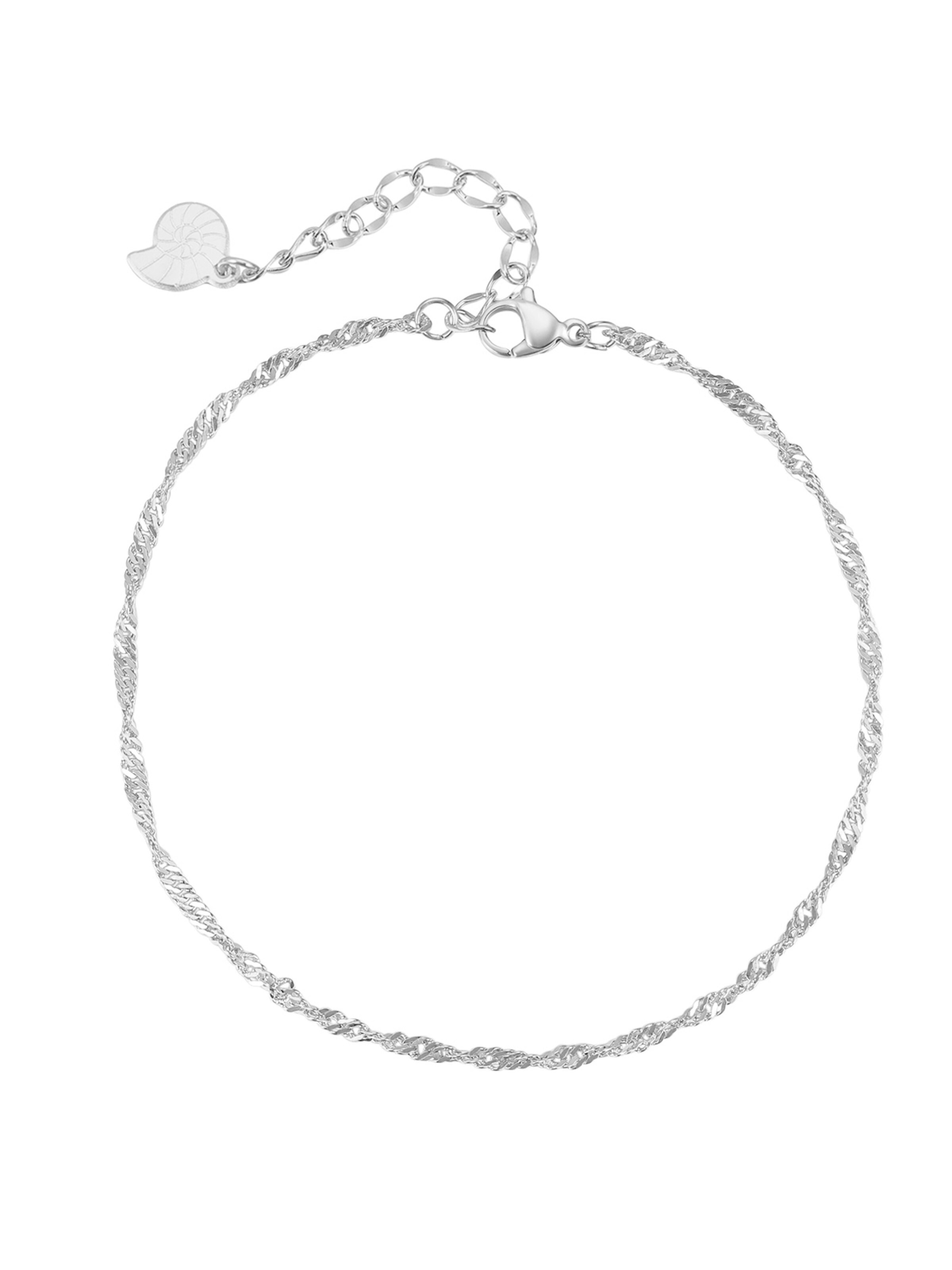 Hey Happiness - Joyería para pies 'Singapore' en plata: frente