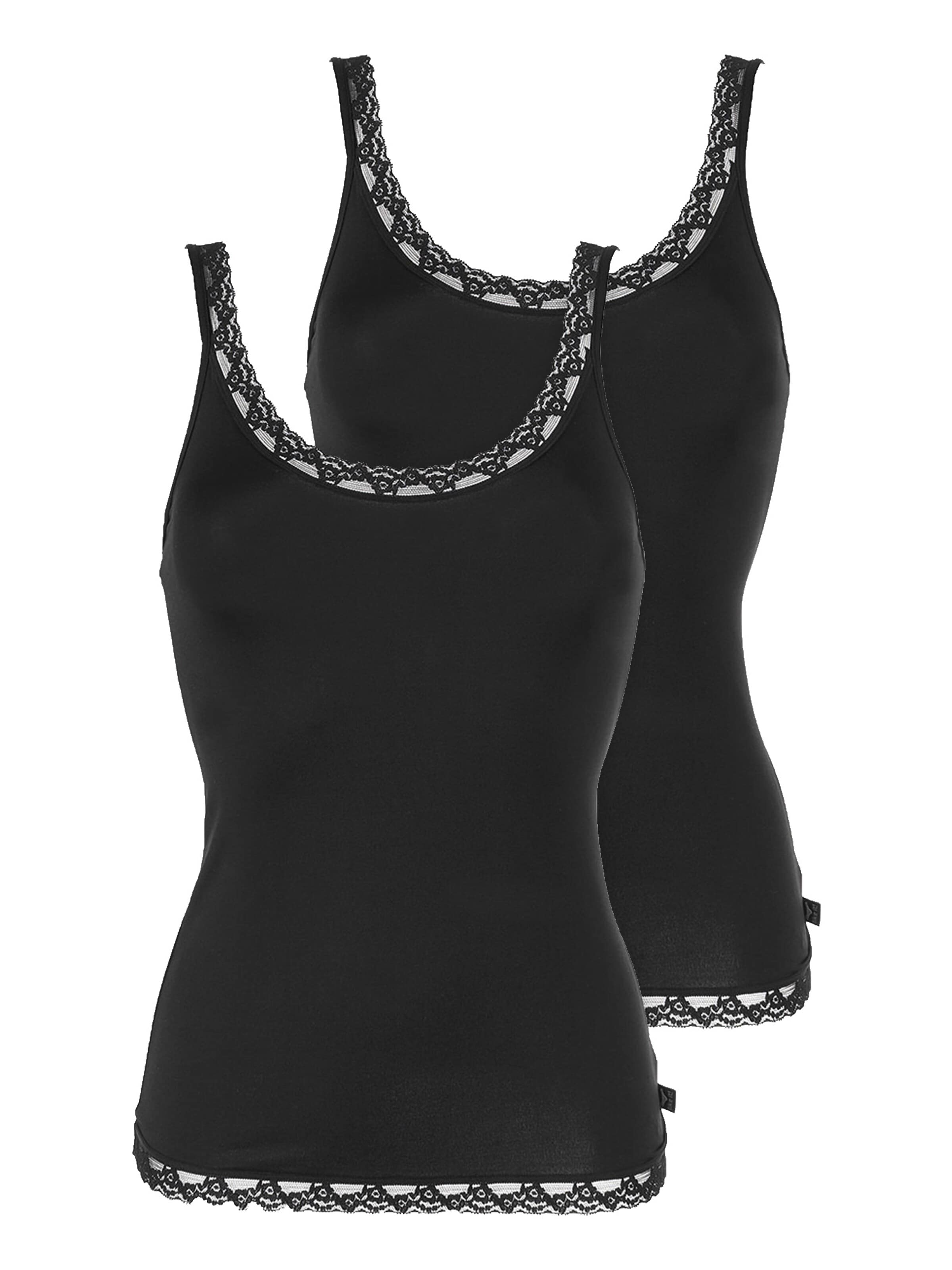 like it! Undershirt 'Olivia' in Black: front