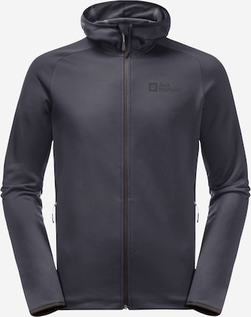 JACK WOLFSKIN Athletic Fleece Jacket 'BAISELBERG' in Black: front