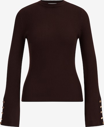 Pull-over WE Fashion en marron : devant