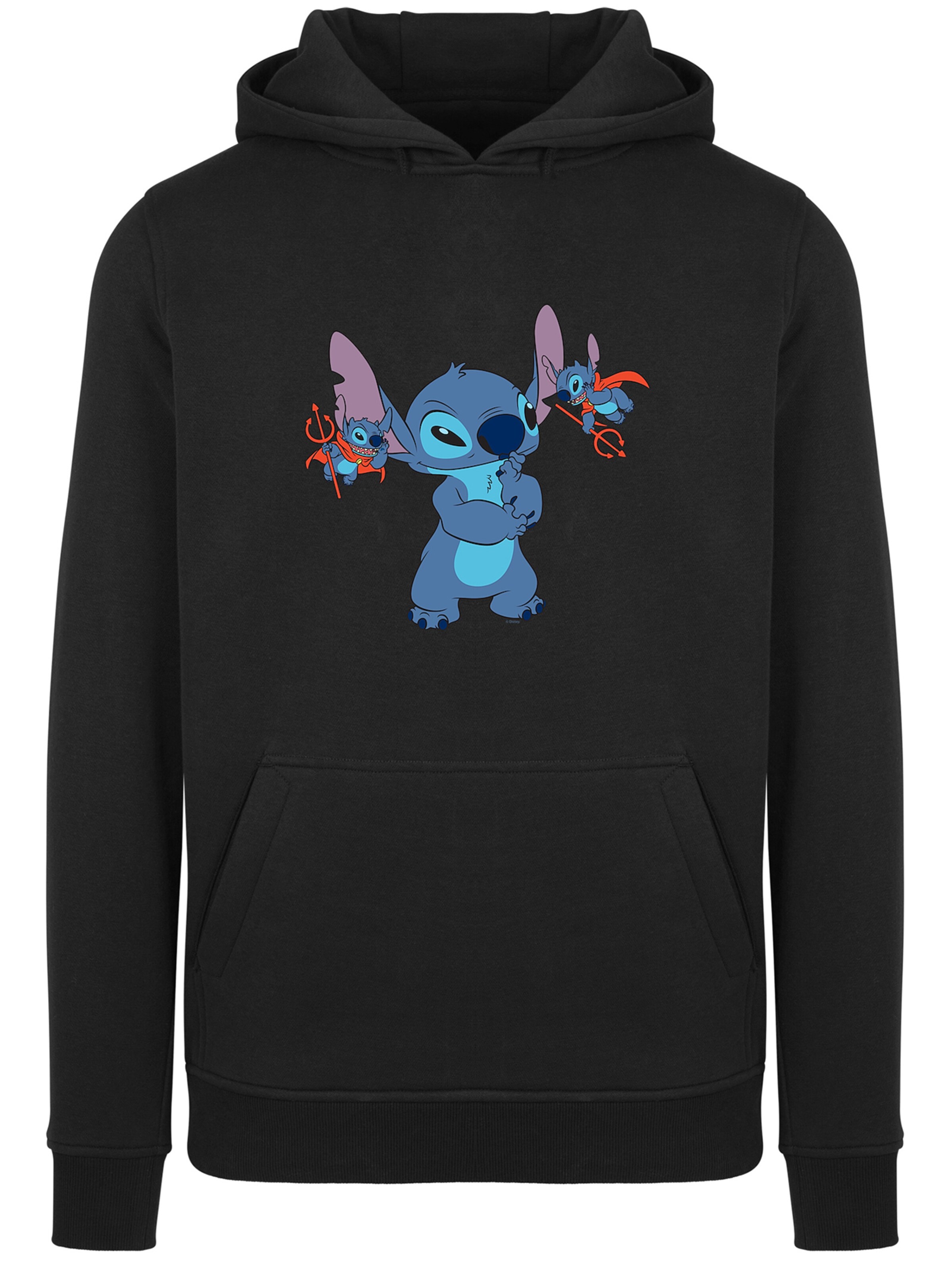 F4NT4STIC Sweatshirt 'Disney Lilo And Stitch Little Devils' in Schwarz: Vorderseite