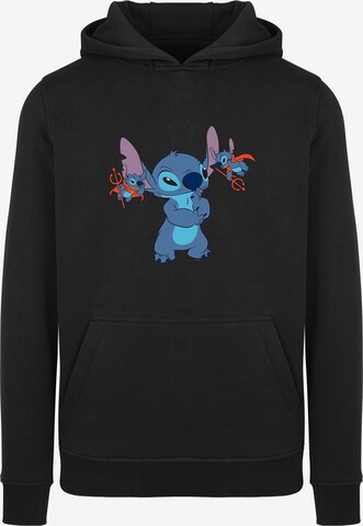 F4NT4STIC Sweatshirt 'Lilo And Stitch Little Devils' in Black: front