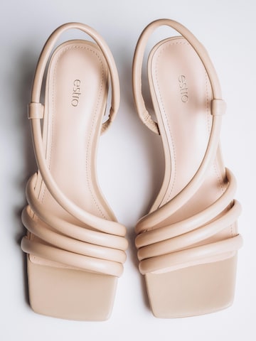 Estro - Sandalias con hebilla '0556' en beige