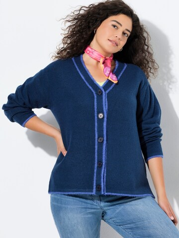 Ulla Popken Вязаная кофта в Синий