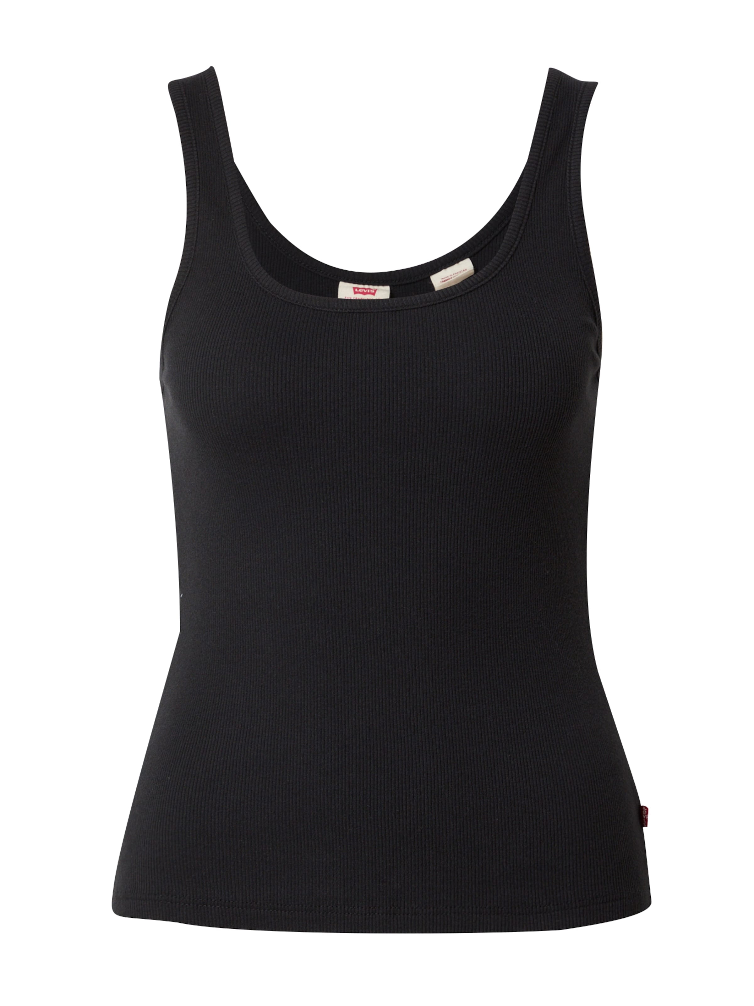 LEVI'S ® Top 'Essential Rib Tank Top' in Black: front