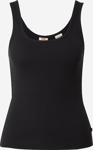 LEVI'S ® Topp 'Essential Rib Tank' i svart: framsida