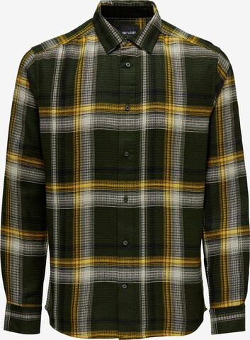 Chemise Only & Sons en vert : devant