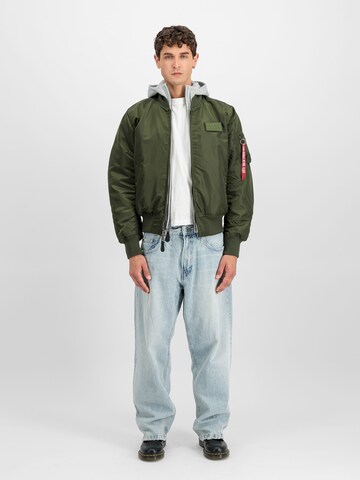 ALPHA INDUSTRIES Between-Season Jacket 'MA-1 D-Tec' in Green
