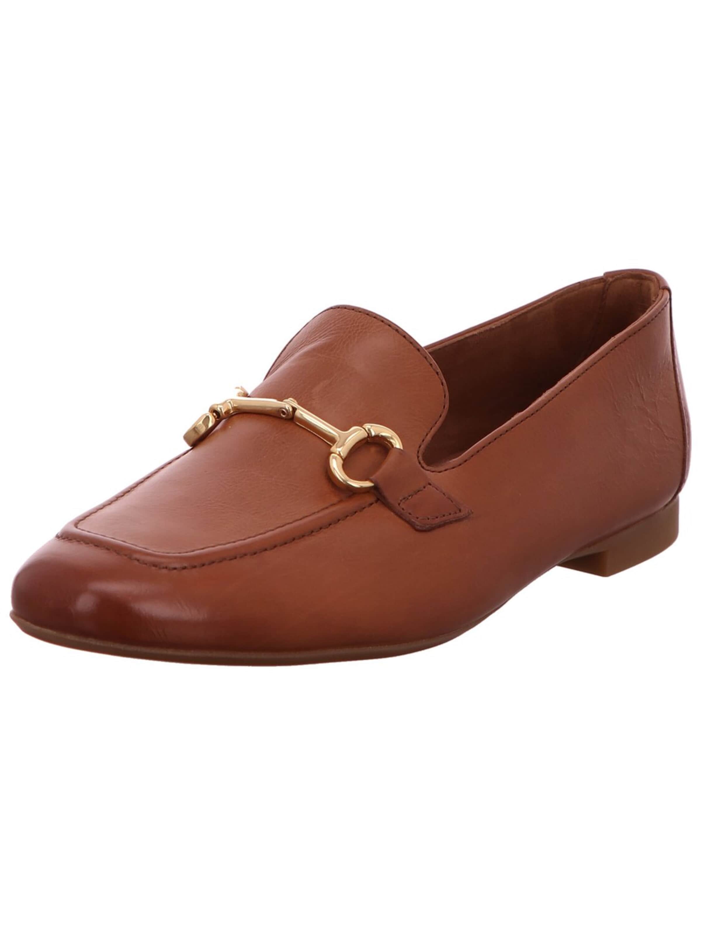 Mocassino 'Slipper Damen 2596-235 Echtleder in braun' di Paul Green in marrone: frontale