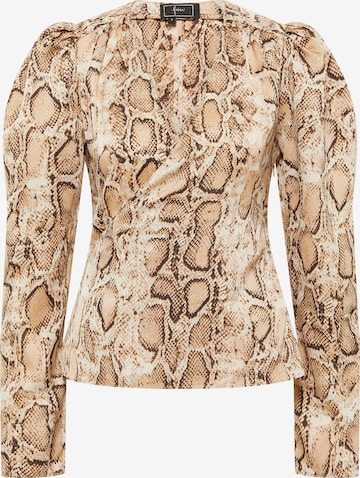 faina Blouse in Beige: voorkant