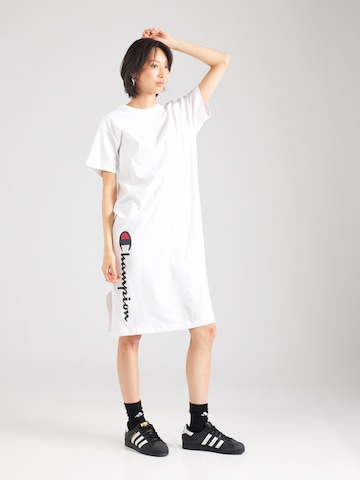 Champion Authentic Athletic Apparel Jurk in Wit: voorkant