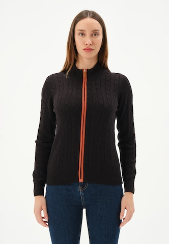 Cardigan Giorgio di Mare en noir : devant