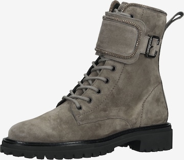 Paul Green Lace-Up Ankle Boots in Grey: front