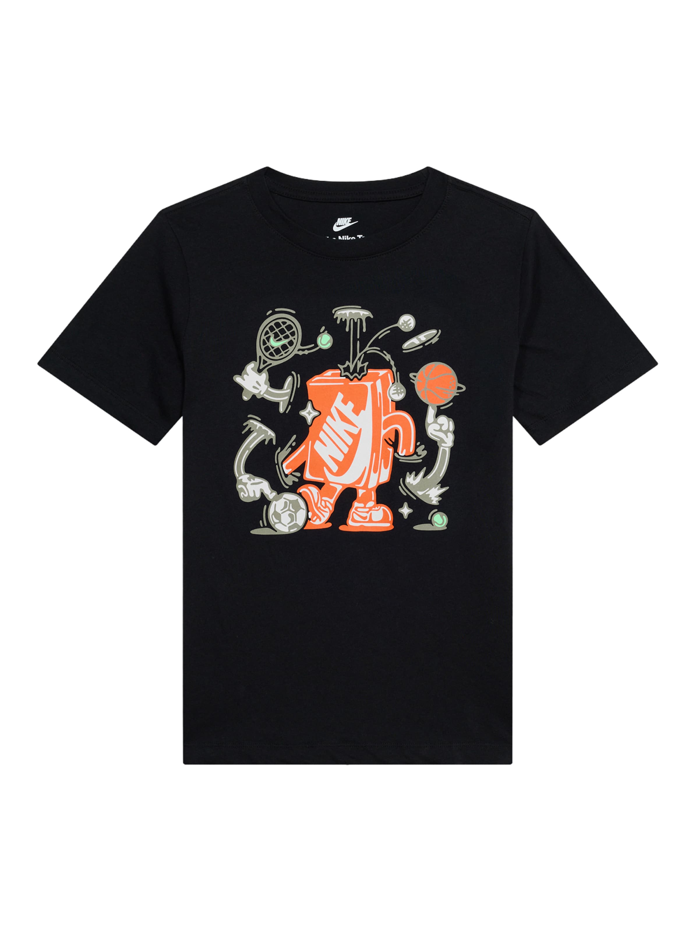 Nike Sportswear Функционална тениска в черно: отпред
