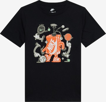 Nike Sportswear Функционална тениска в черно: отпред