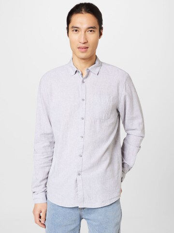 Coupe slim Chemise 'Mirko' INDICODE JEANS en gris : devant