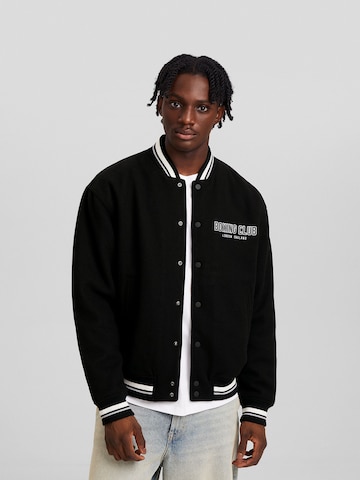 Bershka Between-Season Jacket in Black: front