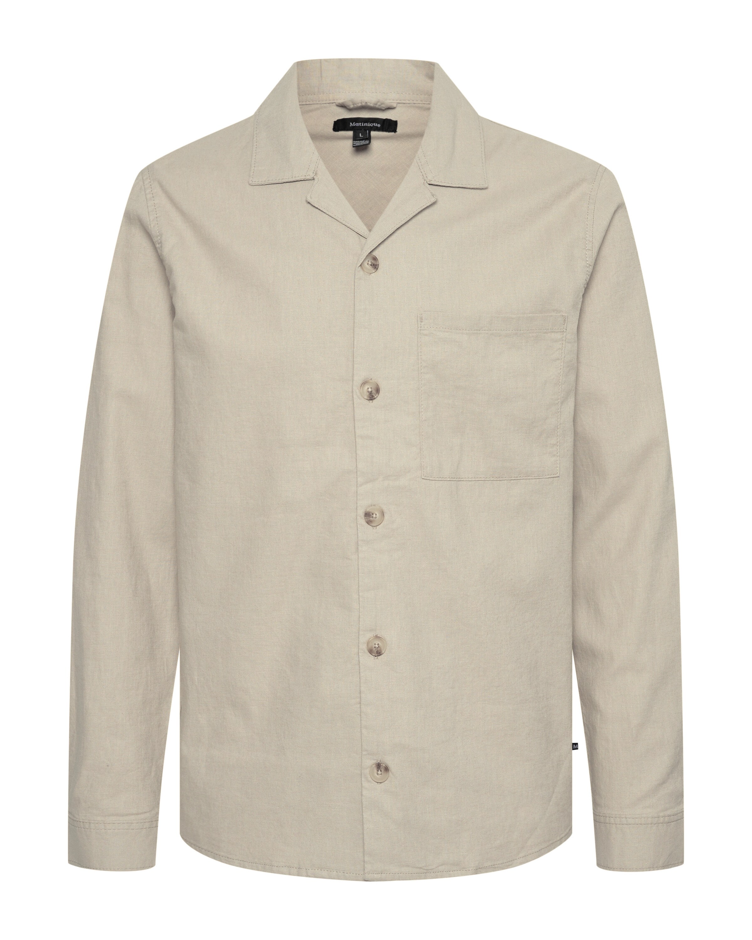 Matinique Regular fit Overhemd in Beige: voorkant