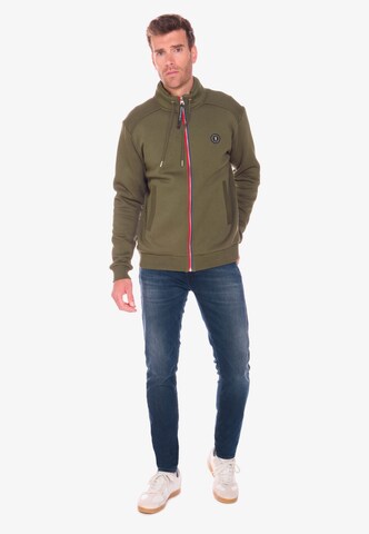 Le Temps Des Cerises Sweatjacke 'Goal' in Grün