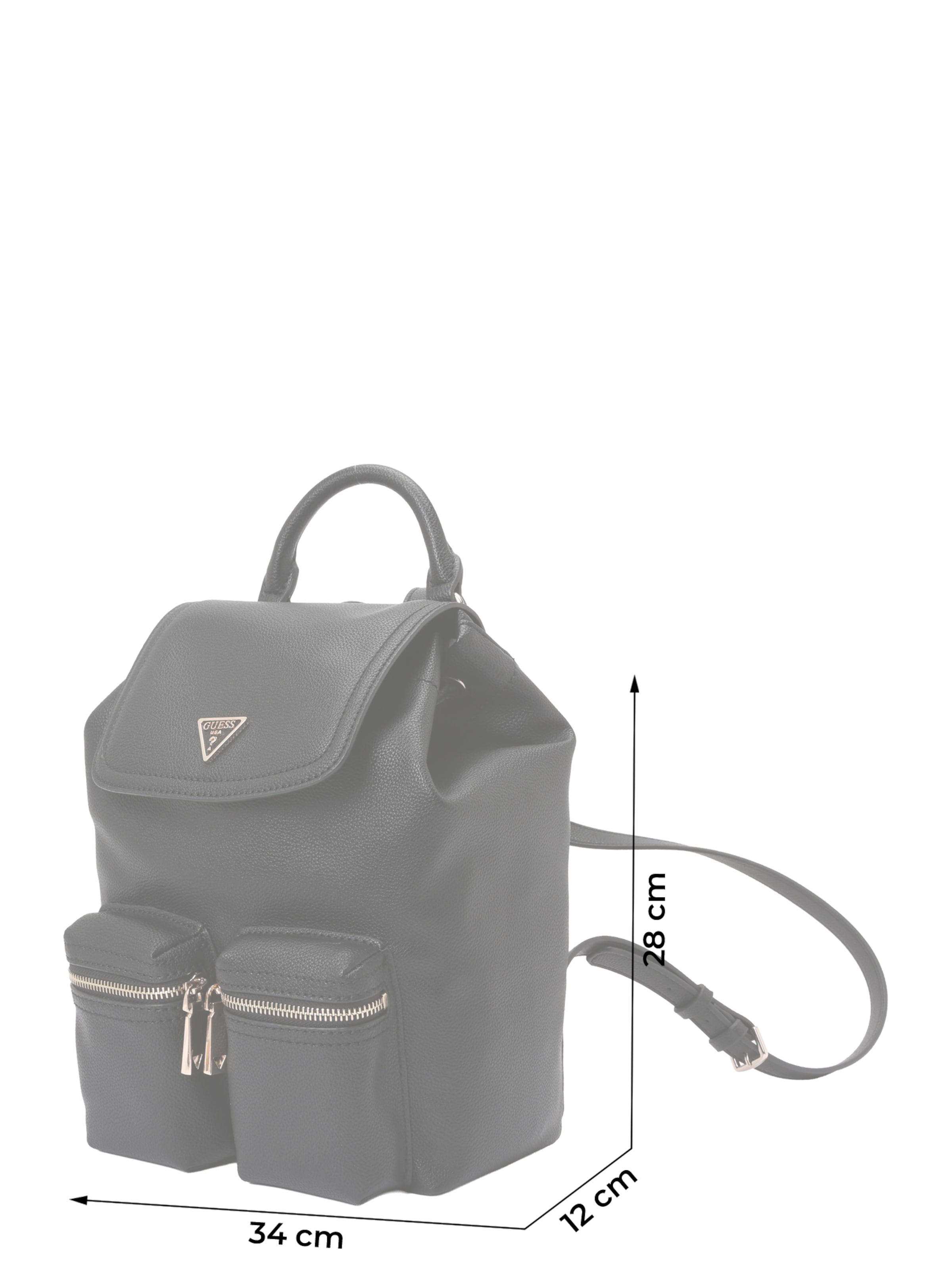 GUESS Рюкзак 'MANHATTAN II FLAP BACKPACK' в Черный