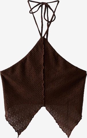Bershka Knitted top in Brown: front