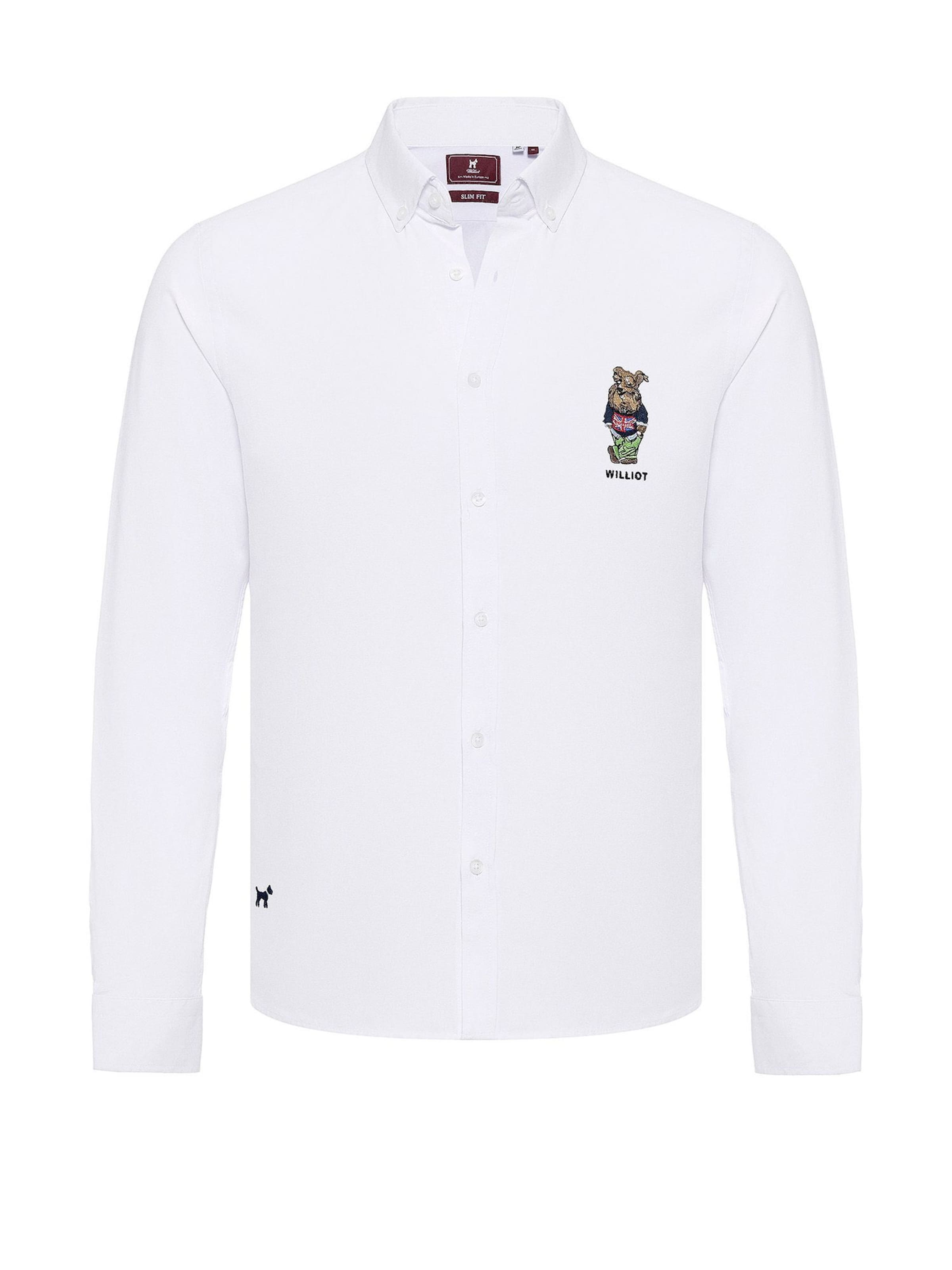 Slim fit Cămașă de la Williot pe alb: față