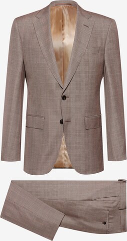 BOSS Regular Suit ' L-Harvers-2Pcs-241 ' in Beige: front