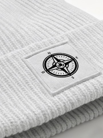 Neverless Mütze 'Kompass' in Grau