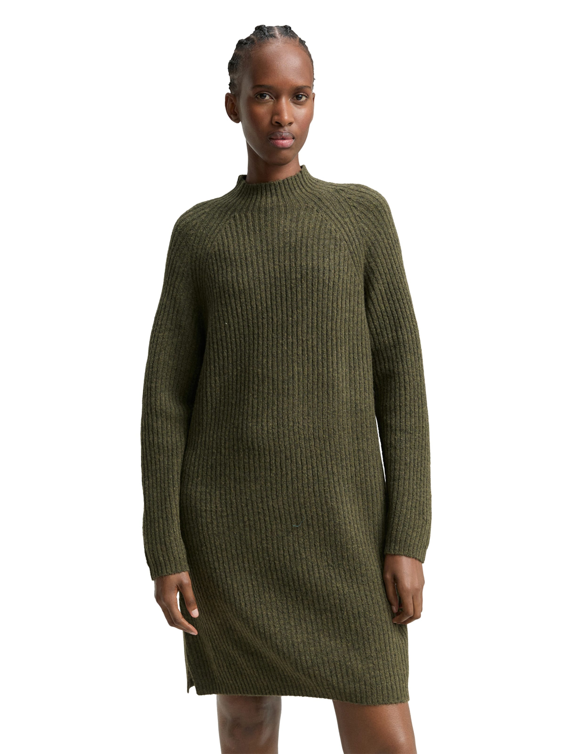 TOM TAILOR DENIM Knit dress in Green: front