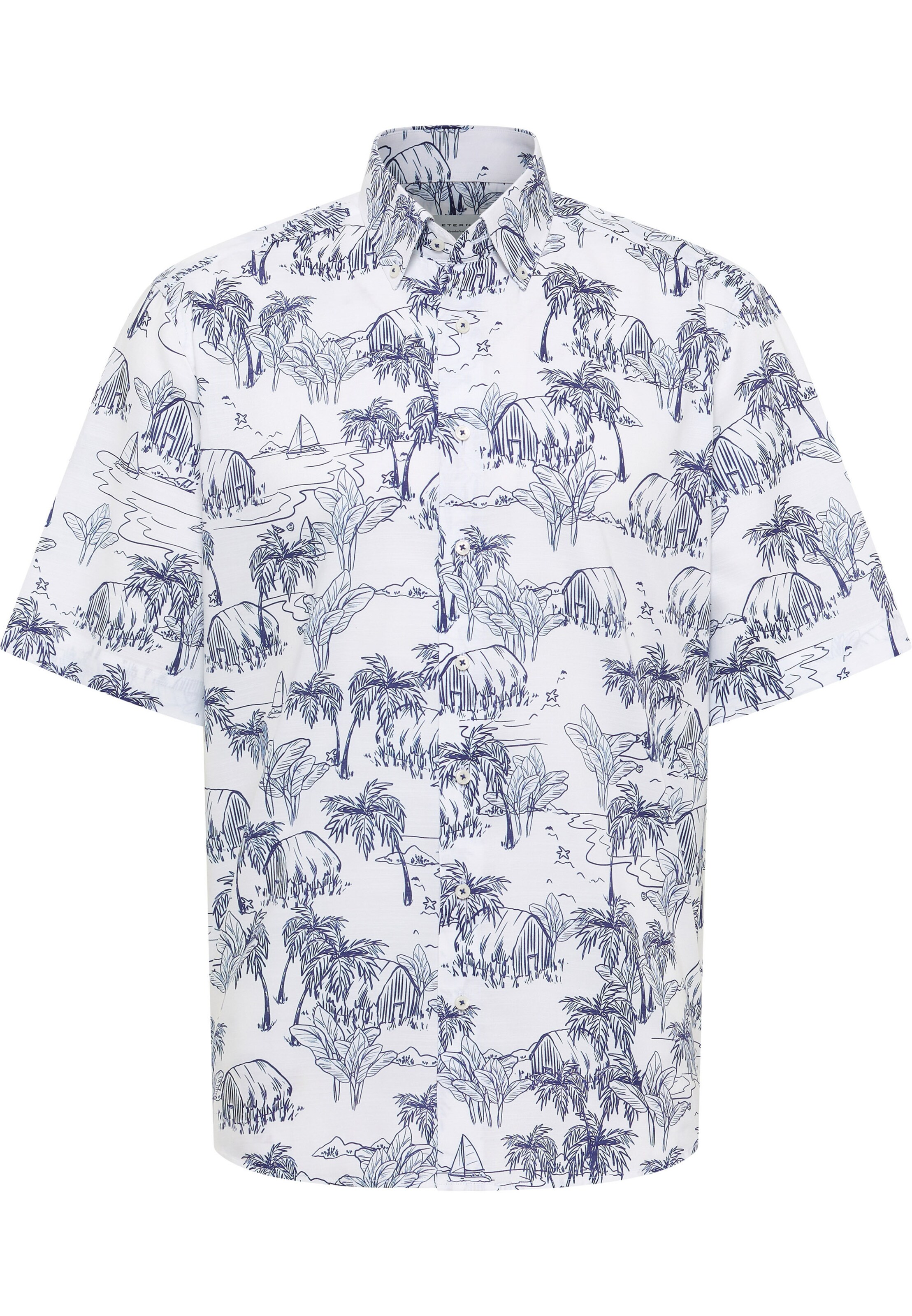 ETERNA Comfort fit Zakelijk overhemd in Blauw: voorkant