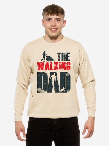 Cotton Prime Sweatshirt 'Walking Dad ' in Beige: voorkant