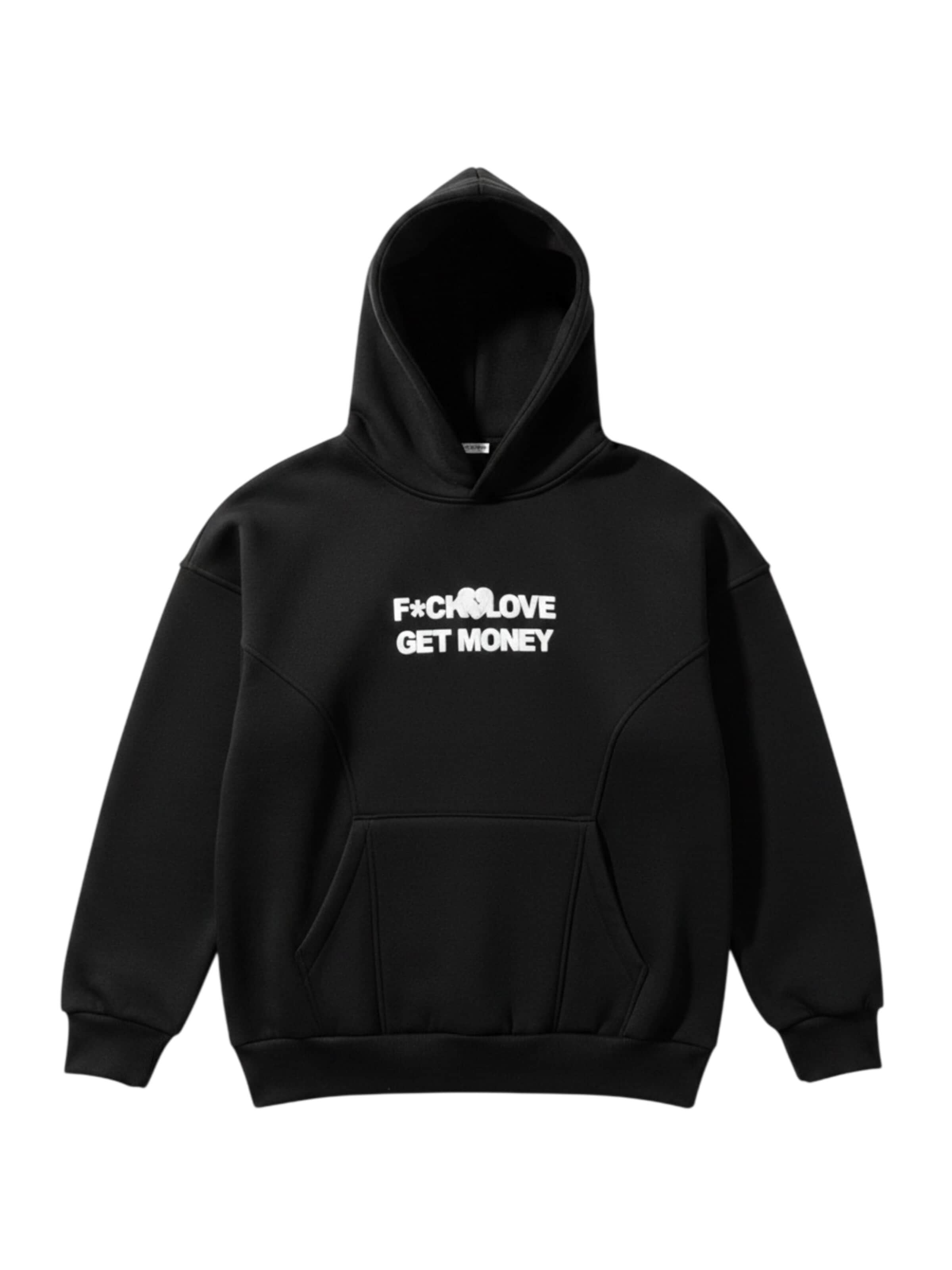 Sweat-shirt 'Oversize Get Money Hoodie - Black' Kleidermafia en noir : devant