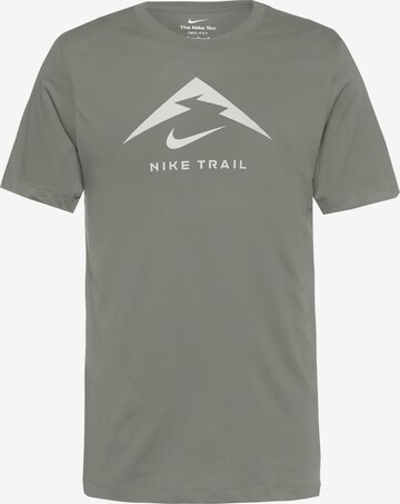 NIKE Performance Shirt 'DF TRAIL' in Green: front