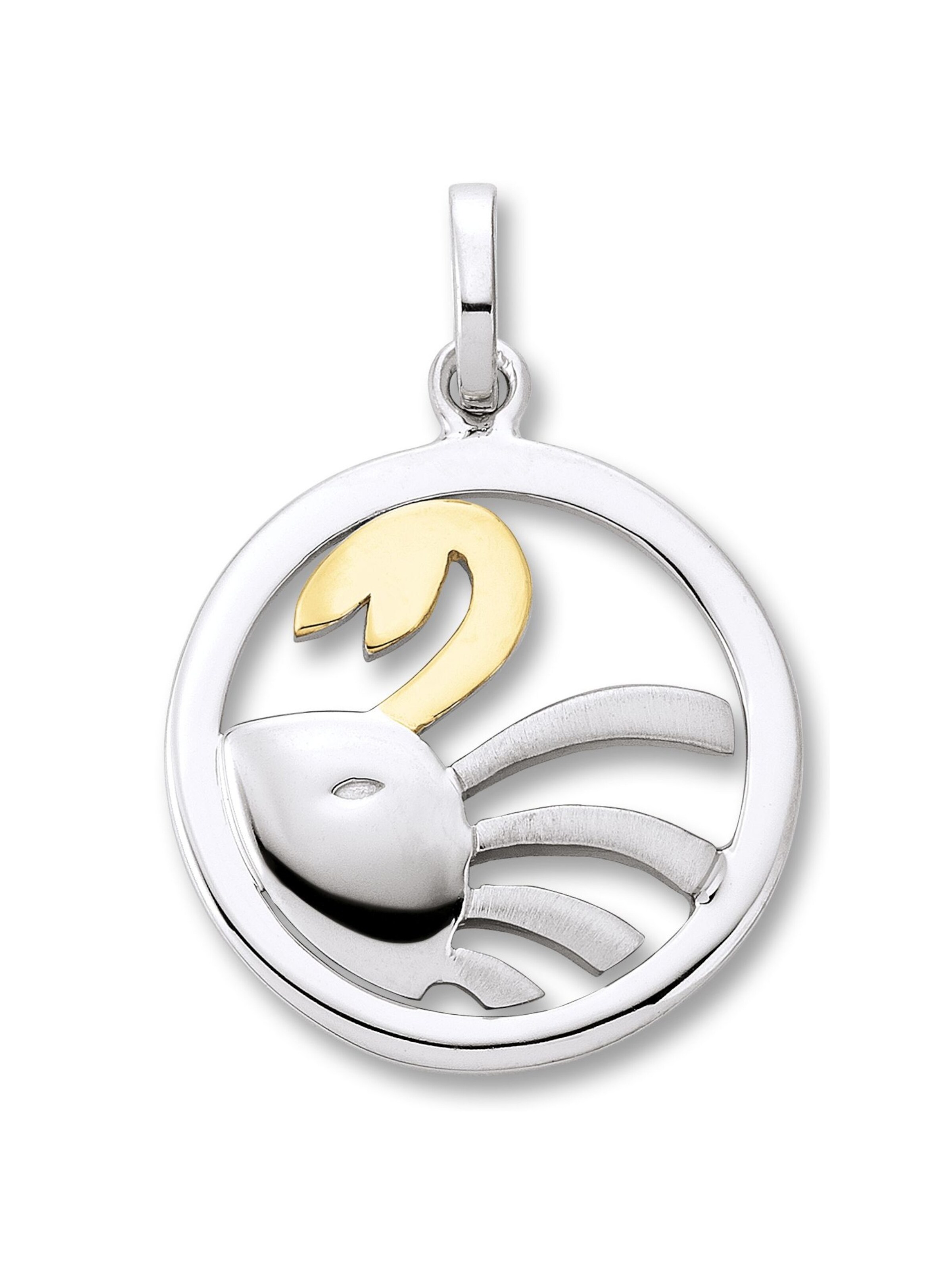 ONE ELEMENT Anhänger 'Krebs' in Silber: Vorderseite