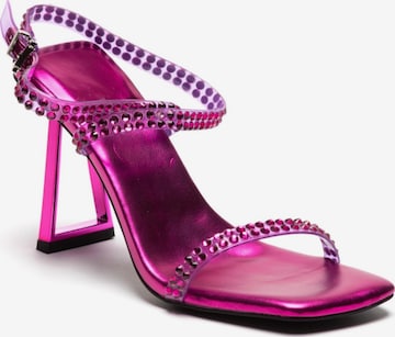 Jeffrey Campbell Sandaal 'W' Favored Fuchsia Sandals' in Lila: voorkant