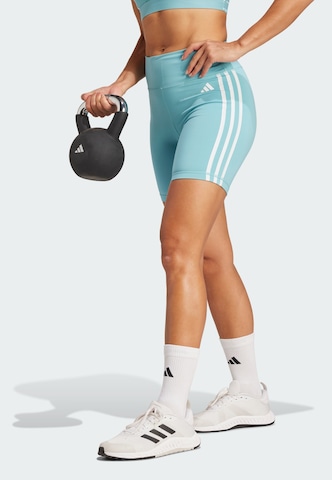 ADIDAS PERFORMANCE Skinny Sportbroek 'Essentials' in Groen: voorkant