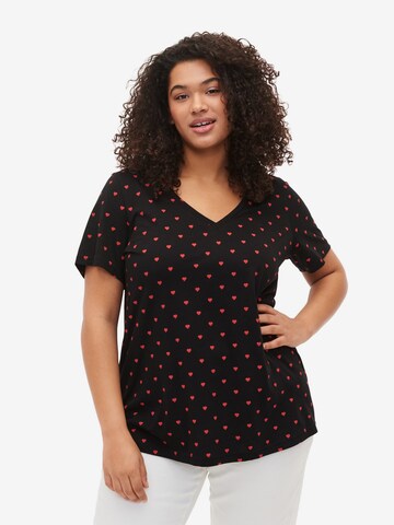 Zizzi Shirt in Black: front