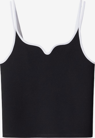 MANGO Top 'BRIE' in Black: front