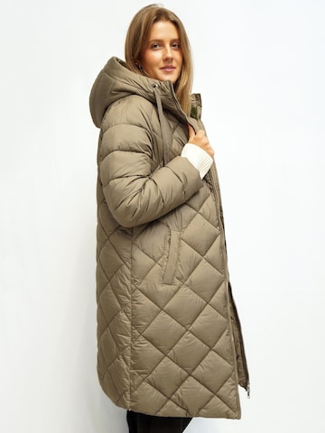Funk since 1776 Winter Coat 'Steppmantel mit Kapuze' in Green