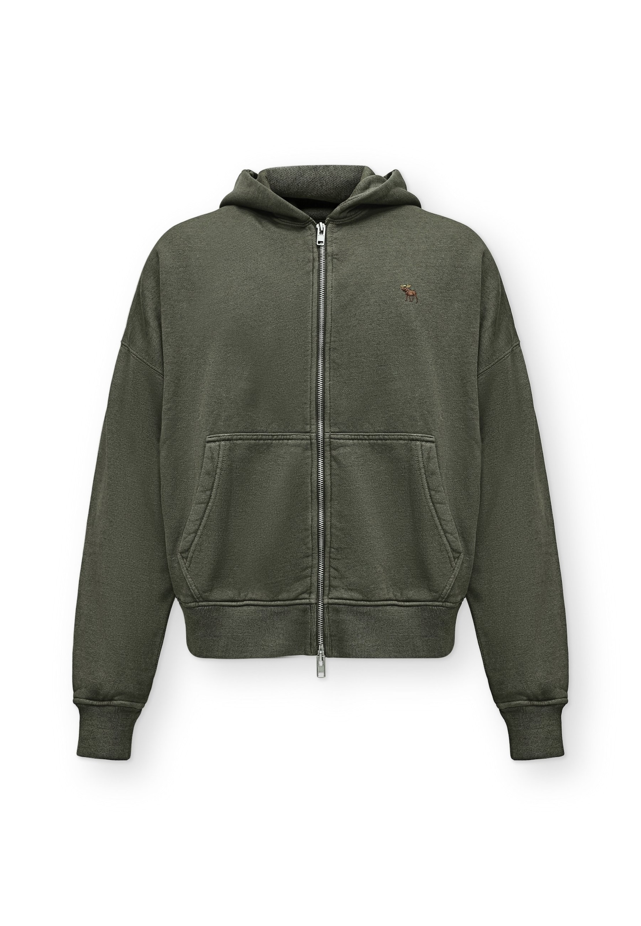 Hanorac de la Abercrombie & Fitch pe verde: față
