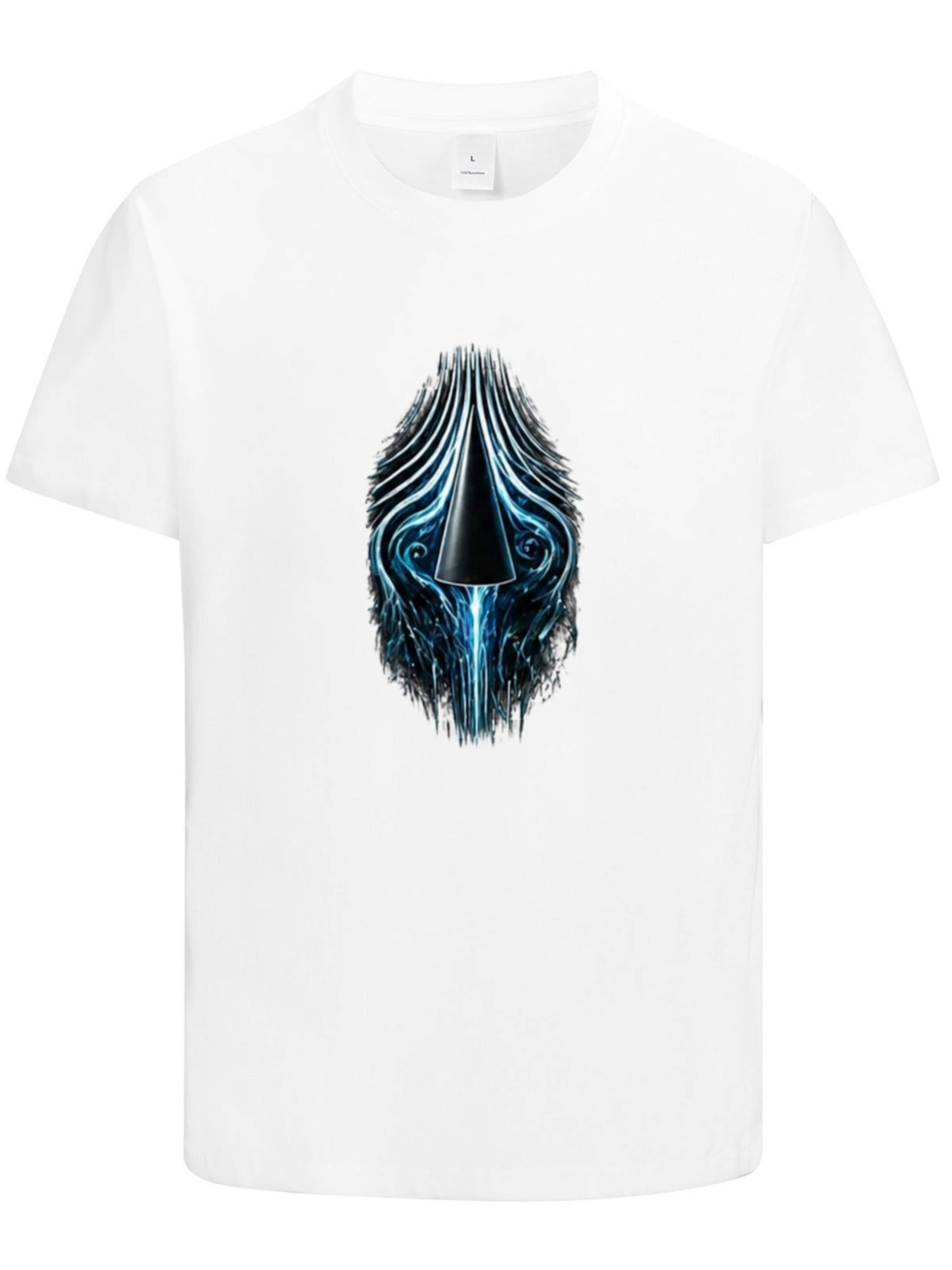 HUSKSWARE Shirt 'Grafik'‌‌‌ in Weiß: Vorderseite