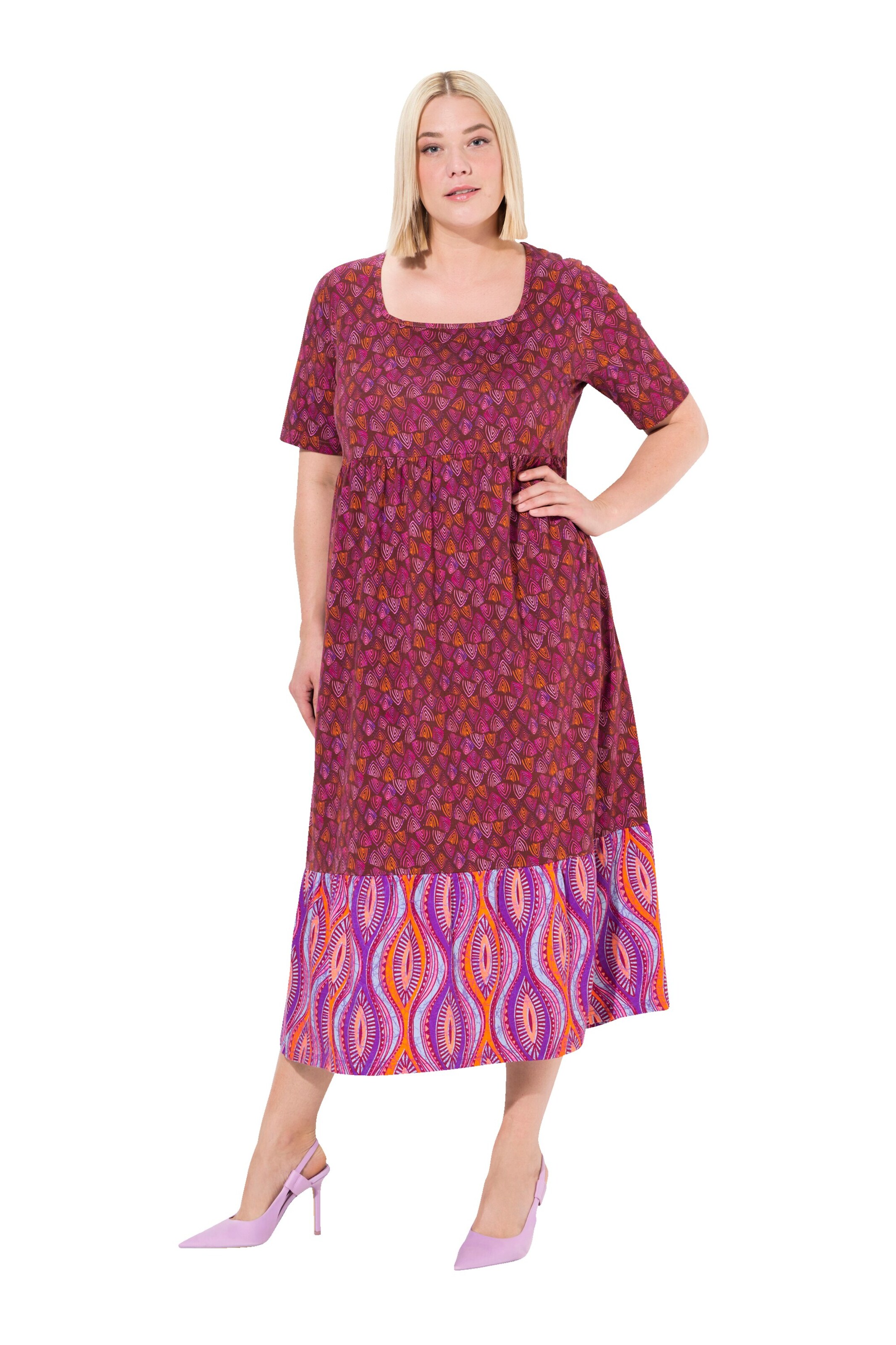 Ulla Popken Jurk in Rood: voorkant