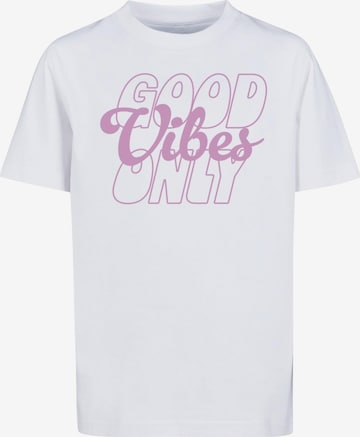 Mister Tee Paita 'Good Vibes Only' värissä valkoinen: etupuoli