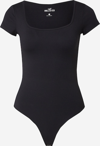 HOLLISTER Shirt Bodysuit in Black: front