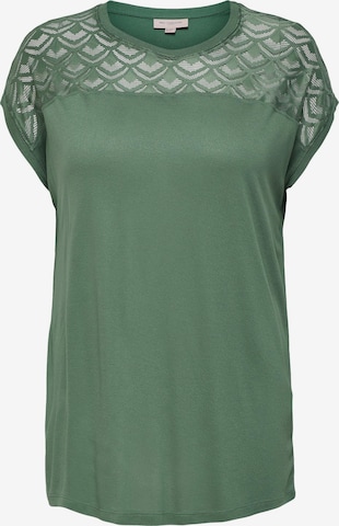 ONLY Carmakoma Shirt 'Flake' in Groen: voorkant