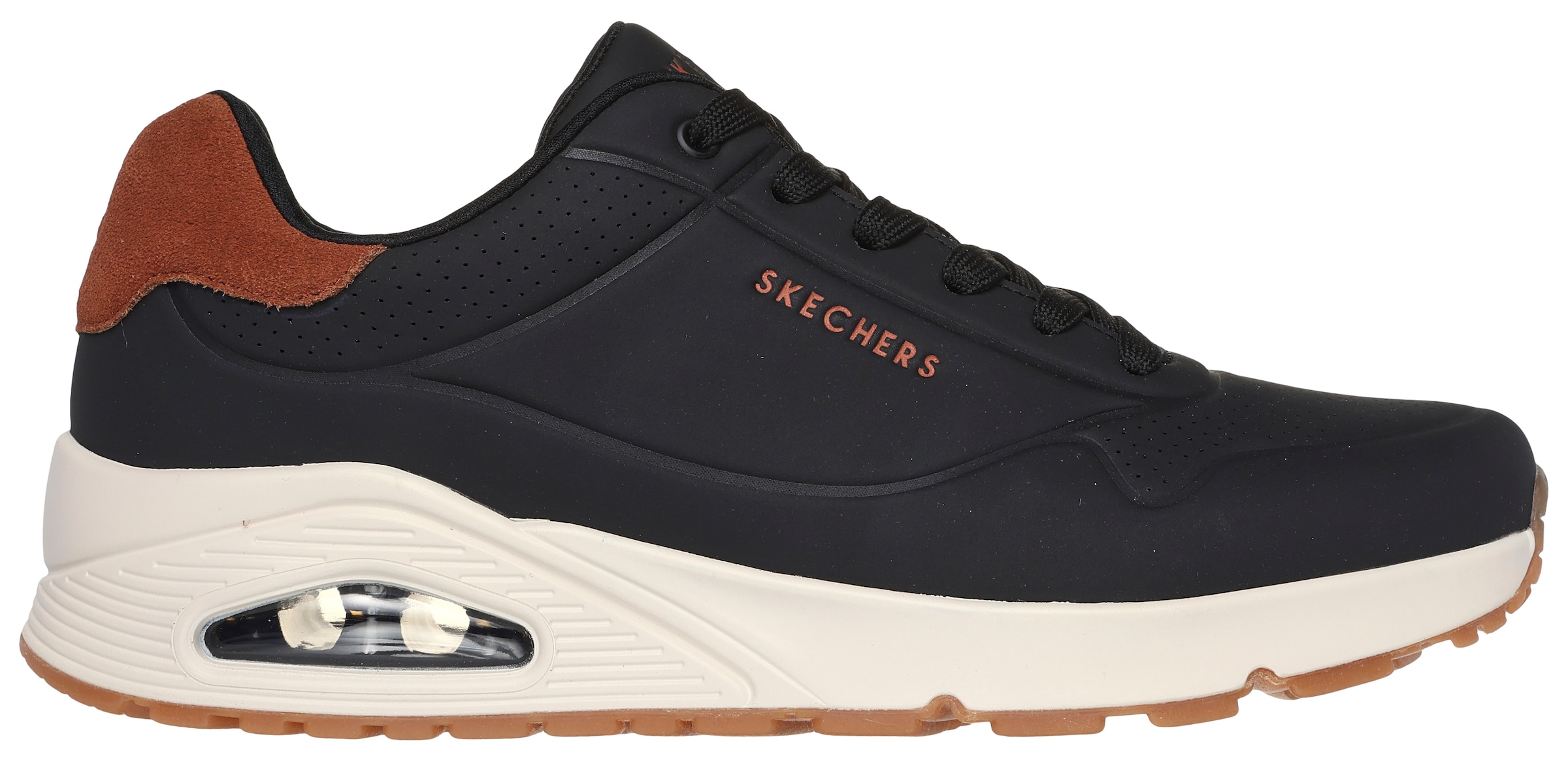 SKECHERS Platform trainers 'Uno - Suited On Air' in Black: front