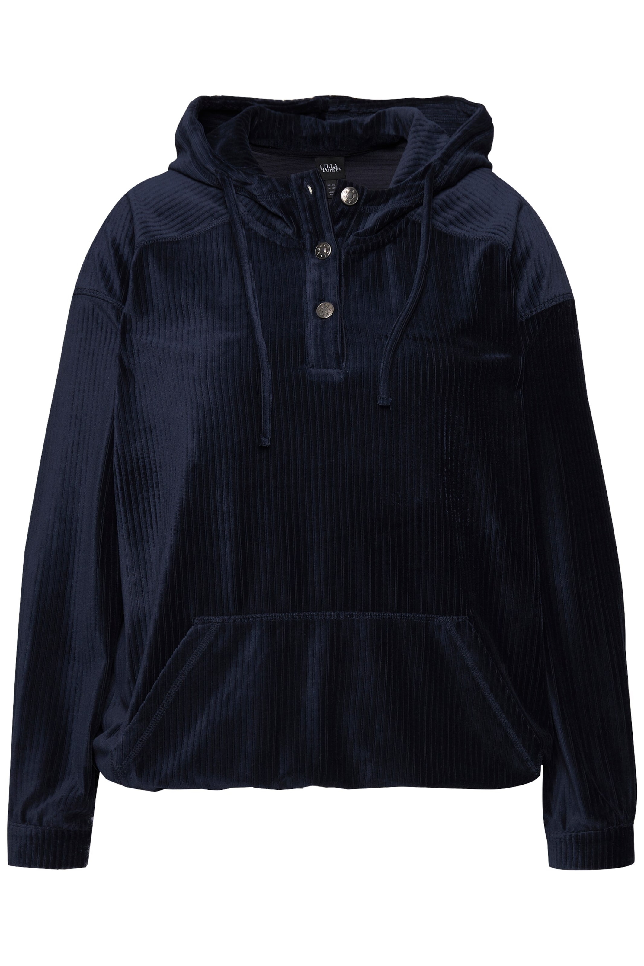Sweat-shirt Ulla Popken en bleu : devant