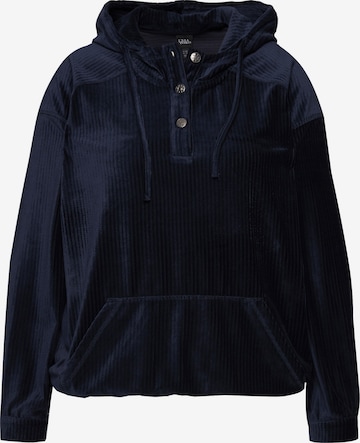 Sweat-shirt Ulla Popken en bleu : devant