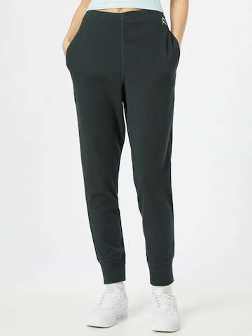 PUMA Tapered Workout Pants 'Exhale' in Green: front